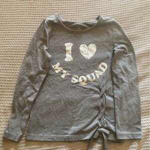 George Gray Long Sleeve girls Shirt with Heart Design